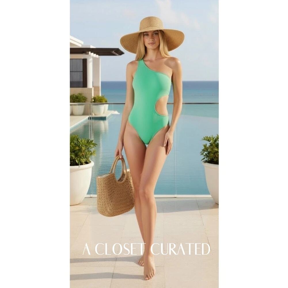 MISHA Zahra One Piece Swimsuit 2 Green NWT